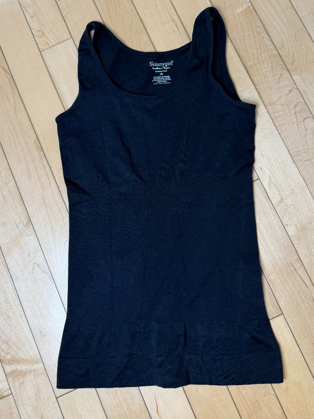 SkinnyGirl Smoothers & Shapers Black Seamless Shaping Tank Top Size Medium